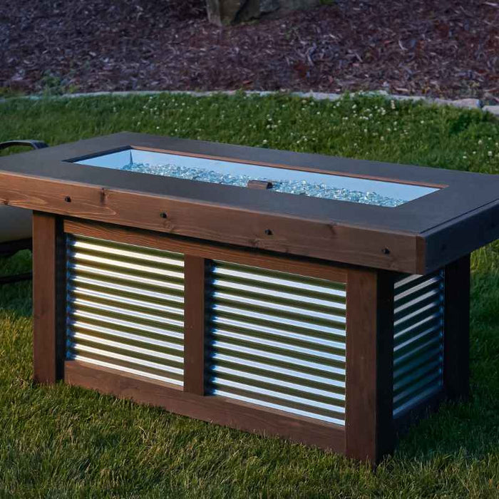 The Outdoor Greatroom Denali Brew Linear Gas Fire Pit Table | DENBR-1242