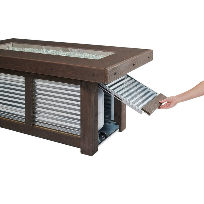 The Outdoor Greatroom Denali Brew Linear Gas Fire Pit Table | DENBR-1242