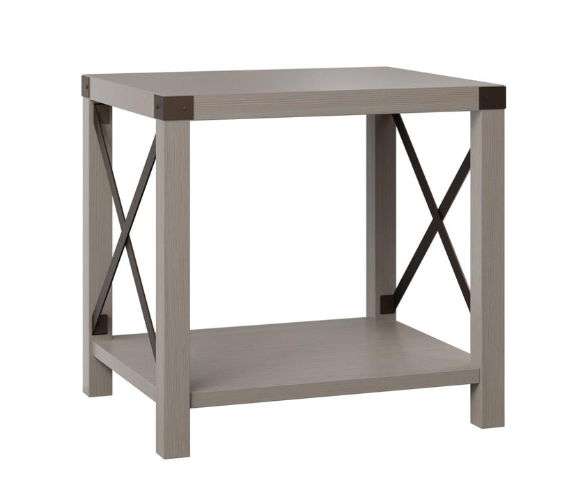 Destiny End Table - Steel Accents