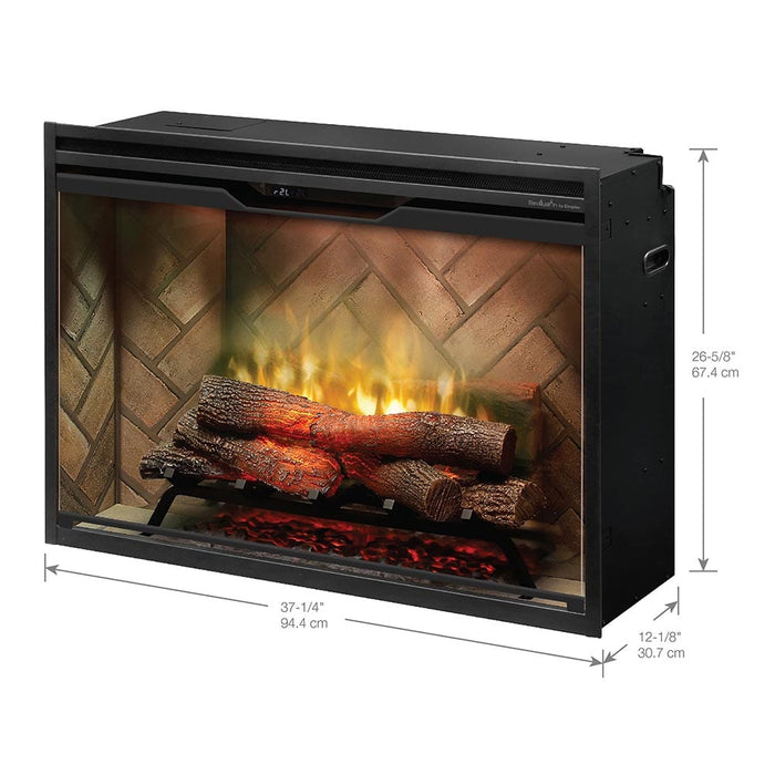 Dimplex 36" Revillusion Built-In Electric Firebox Herringbone Brick RBF36-FG