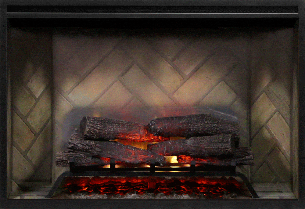 Dimplex 36" Revillusion Built-In Electric Firebox Herringbone Brick RBF36-FG