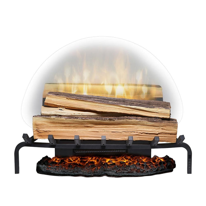 25-in Revillusion Fresh Cut Electric Fireplace Log Set w/ Ashmat (RLG20FC) - side view