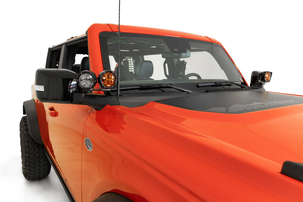 ADD 2021-2026 Ford Bronco & Bronco Raptor Dual Ditch Light Brackets – installed on vehicle, image 10 of 14