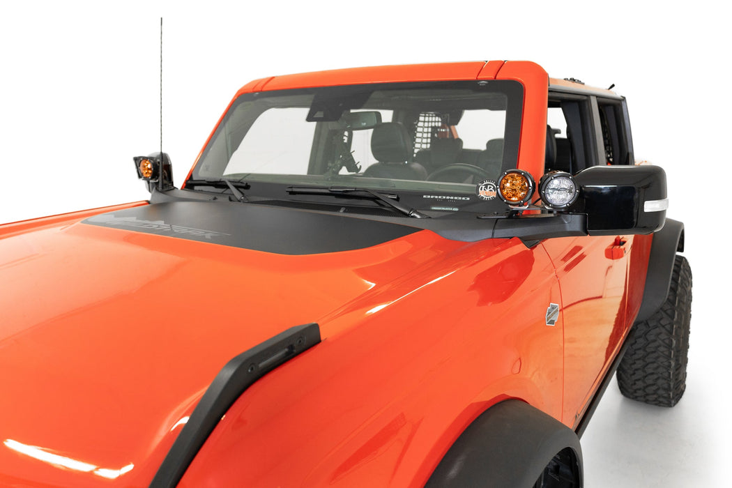 ADD 2021-2026 Ford Bronco & Bronco Raptor Dual Ditch Light Brackets – installed on vehicle, image 11 of 14
