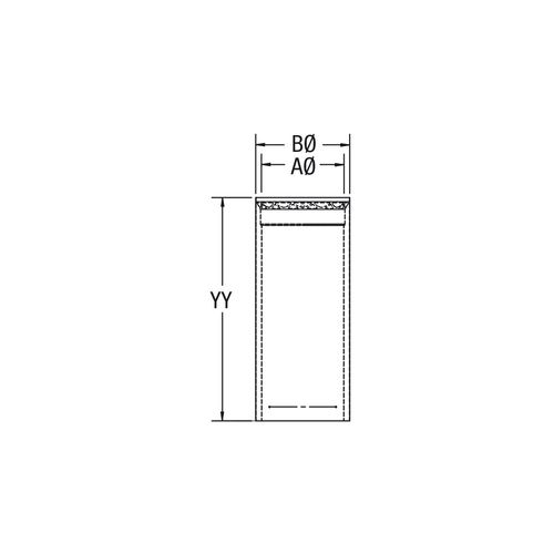 Drolet 6" X 12"L Vortex Double Wall Black Pipe double wall stove pipe - side angle