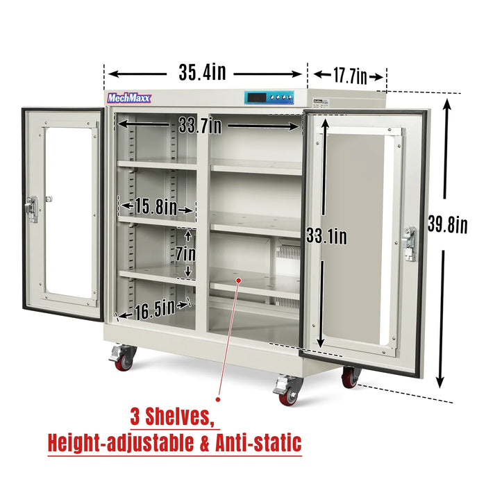 20-60% RH Electronic Dry Cabinet 320L ESD Desiccator Cabinet Low Humidity Storage, EDC320A