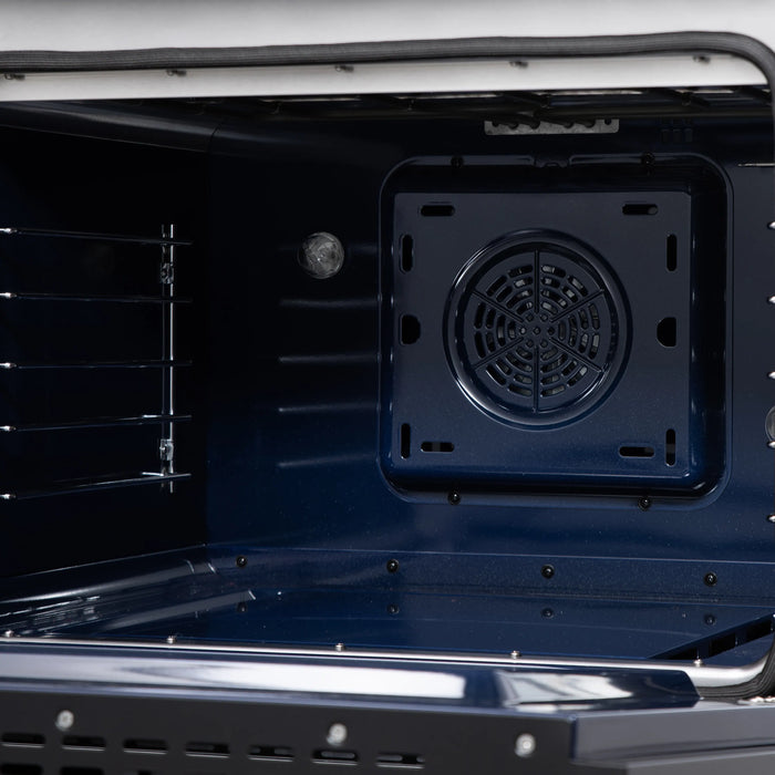 Forno Massimo 30-Inch Freestanding Dual Fuel Range with 4 Burners & 4.32 Cu. Ft. Convection Oven in Black with Antique Brass Handle (FFSGS6125-30BLK)