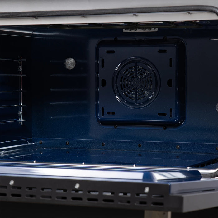 Forno Massimo 36-Inch Freestanding Dual Fuel Range with 6 Burners & 5.36 Cu. Ft. Convection Oven in Black with Antique Brass Handle (FFSGS6125-36BLK)