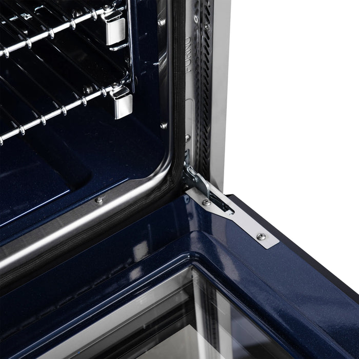 Forno Massimo 36-Inch Freestanding Dual Fuel Range with 6 Burners & 5.36 Cu. Ft. Convection Oven in Black with Antique Brass Handle (FFSGS6125-36BLK)