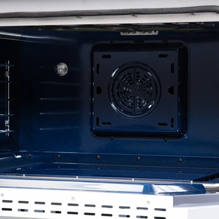 Forno Massimo 36-Inch Freestanding Dual Fuel Range with 6 Burners & 5.36 Cu. Ft. Convection Oven in White with Antique Brass Handle (FFSGS6125-36WHT)