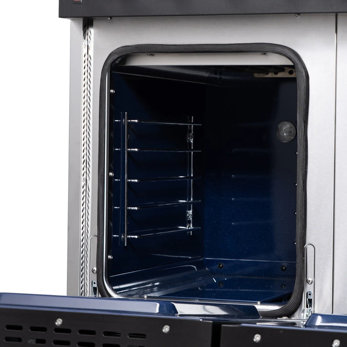 Forno Massimo 48-Inch Freestanding Dual Fuel Range with 8 Burners & 6.58 Cu. Ft. Convection Oven in Black with Antique Brass Trim (FFSGS6125-48BLK)