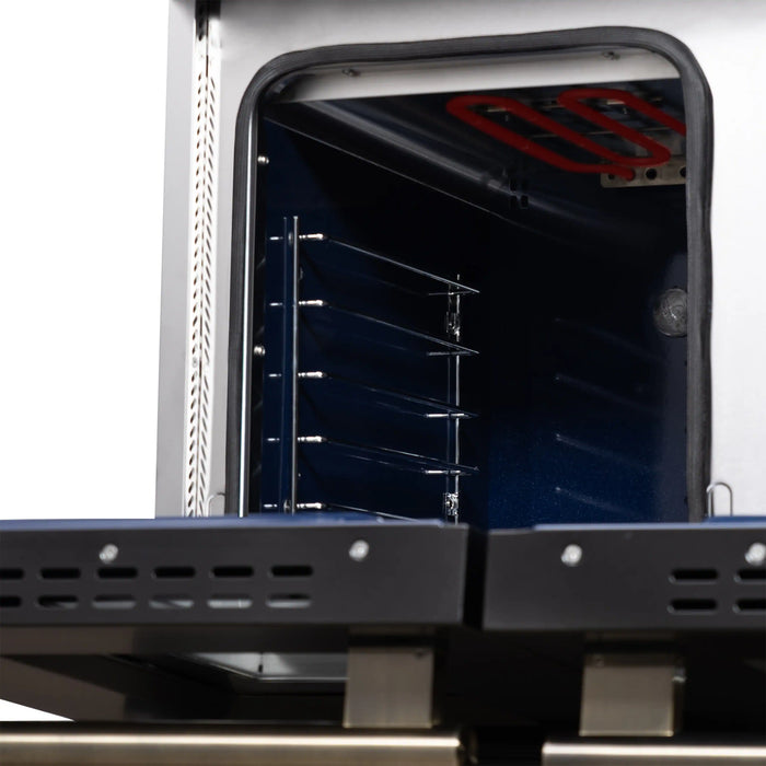 Forno Massimo 48-Inch Freestanding Dual Fuel Range with 8 Burners & 6.58 Cu. Ft. Convection Oven in Black with Antique Brass Trim (FFSGS6125-48BLK)