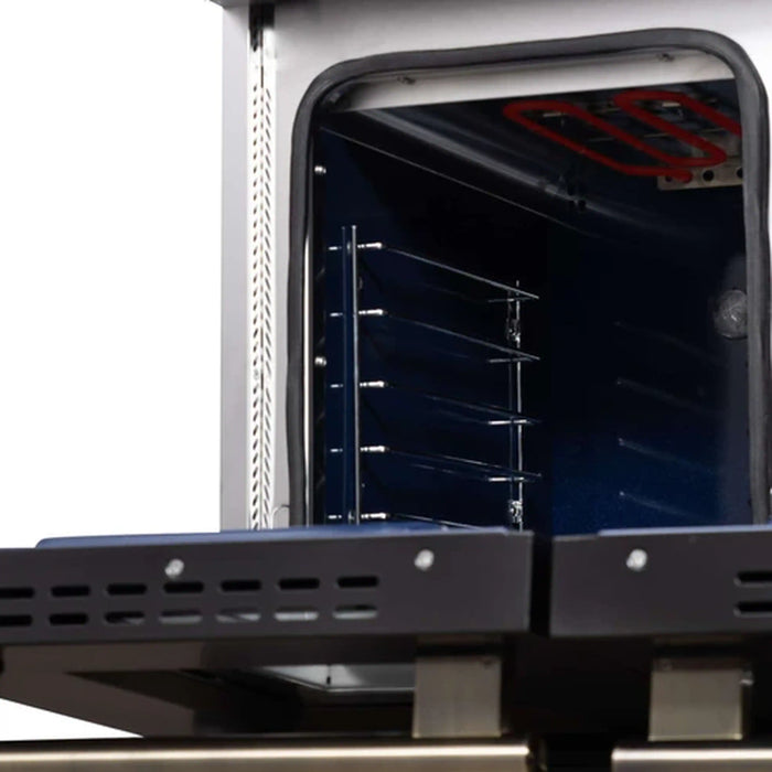 Forno Massimo 48-Inch Freestanding Dual Fuel Range with 8 Burners & 6.58 Cu. Ft. Convection Oven in White with Antique Brass Trim (FFSGS6125-48WHT)