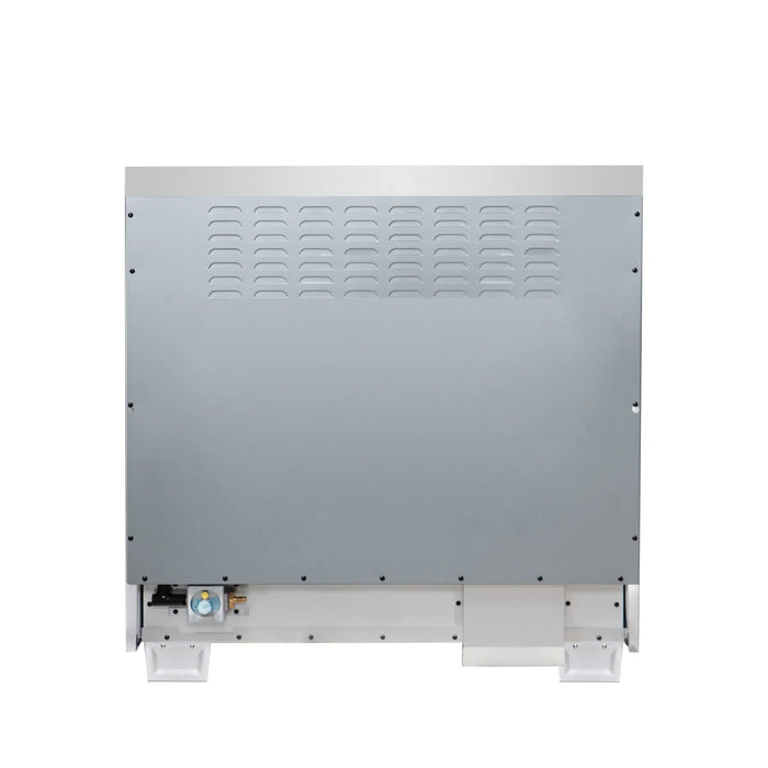 Forno Capriasca 36-Inch Freestanding French Door Dual Fuel Range in Black with Antique Brass Handle (FFSGS6387-36BLK)