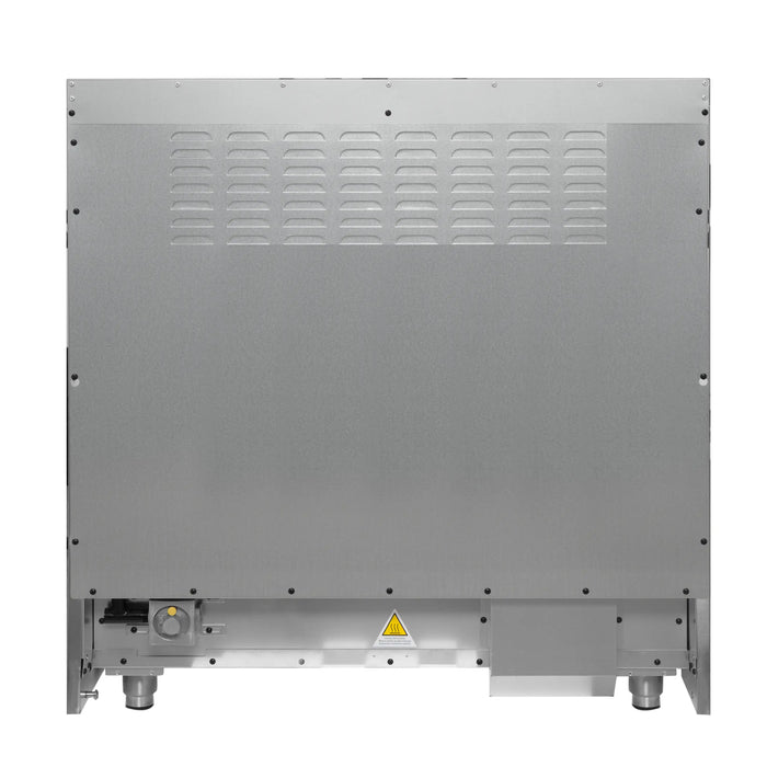 Forno Galiano 36-Inch Dual Fuel Range with 6 Gas Burners and 5.36 Cu.Ft. Electric Convection Oven in Black with Antique Brass Trim (FFSGS6156-36BLK)