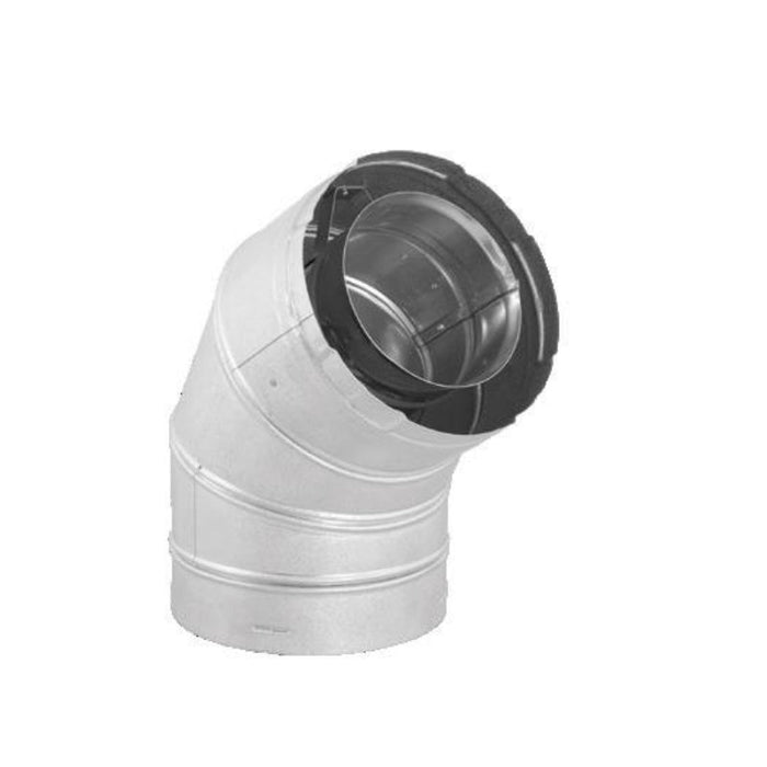 Duravent 4" x 6-5/8" DirectVent Pro 60° Non-Swivel Elbow (galvanized) | 46DVA-E60