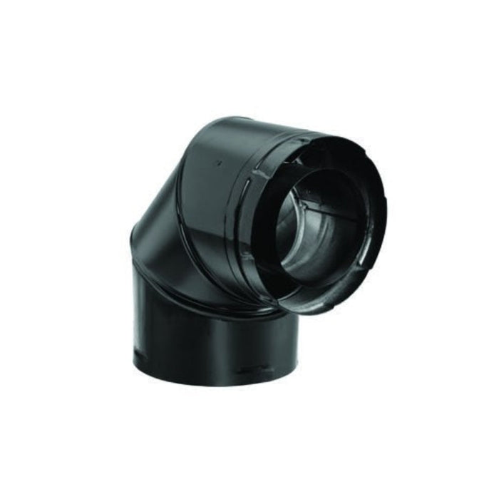 Duravent 4" x 6-5/8" DirectVent Pro 90°  Elbow (black) | 46DVA-E90B