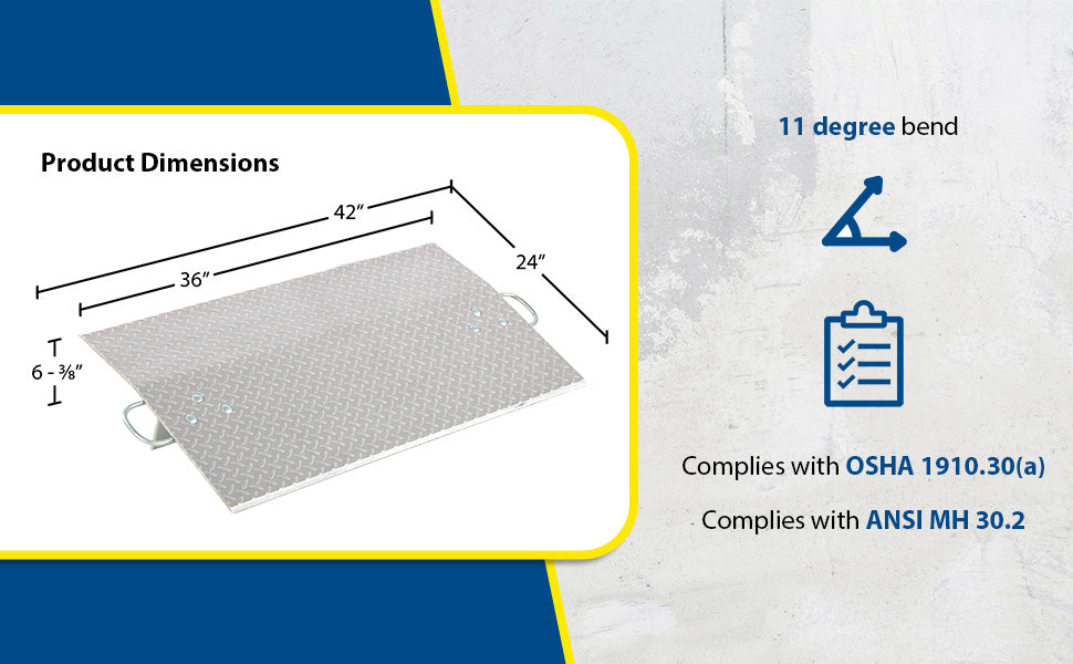 Vestil E-3624 aluminum economizer dock plate usable feature overview 3