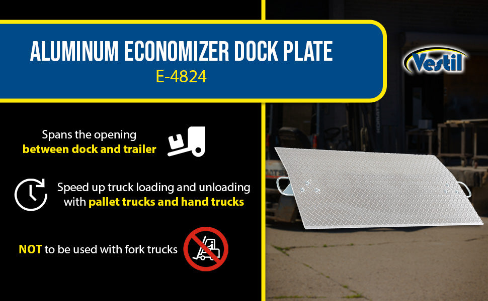 Vestil E-4824 aluminum economizer dock plate usable feature overview 1