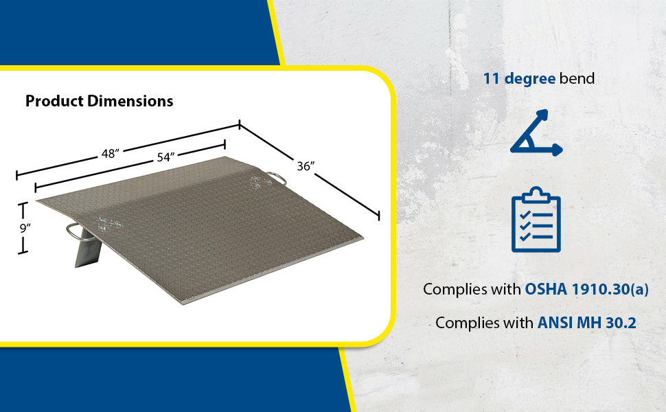 Vestil E-4836 aluminum economizer dock plate usable feature overview 3