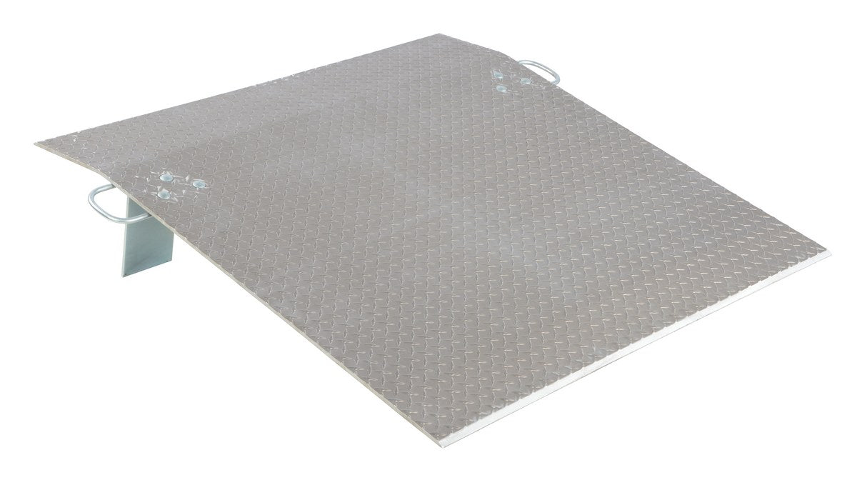 Vestil E-4860 Aluminum Economizer Dock Plate Usable 48 in. x 60 in. 3/8 in. Plate Thickness 1,800 lb. Capacity