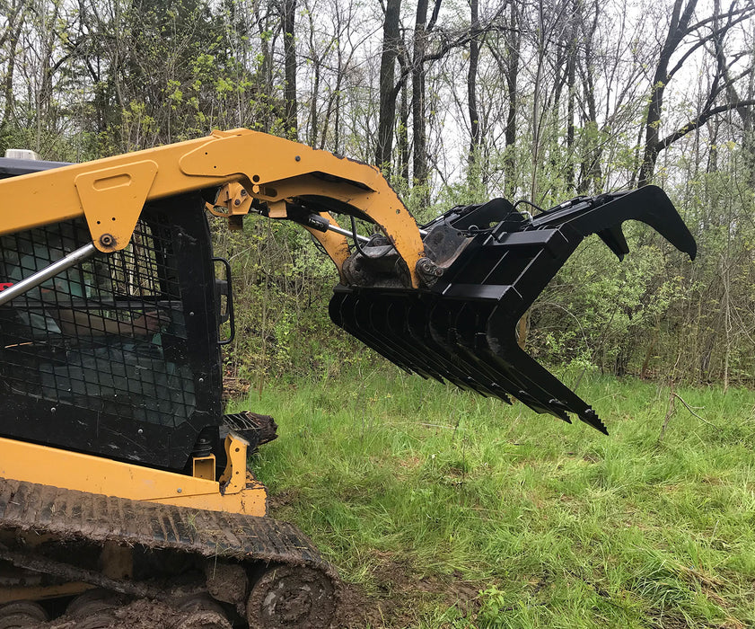 Vestil EA-SKGB-66 steel skid steer grab bucket - view 6