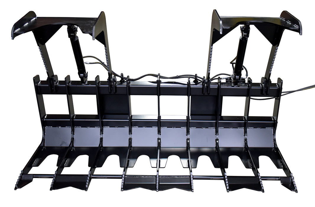 Vestil EA-SKGB-84 steel skid steer grab bucket - view 3
