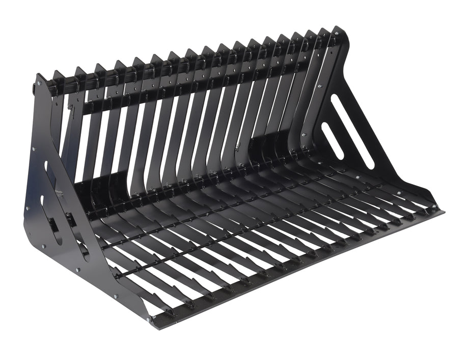 Vestil EA-SKRG-66-LP Steel Low Profile Skid Steer Rock Grader 66 in. Black