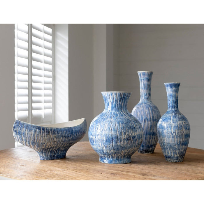 Park Hill Collection Coastal Cottage Nazare Porcelain Vase, Tall EAB10736 Park Hill Collection