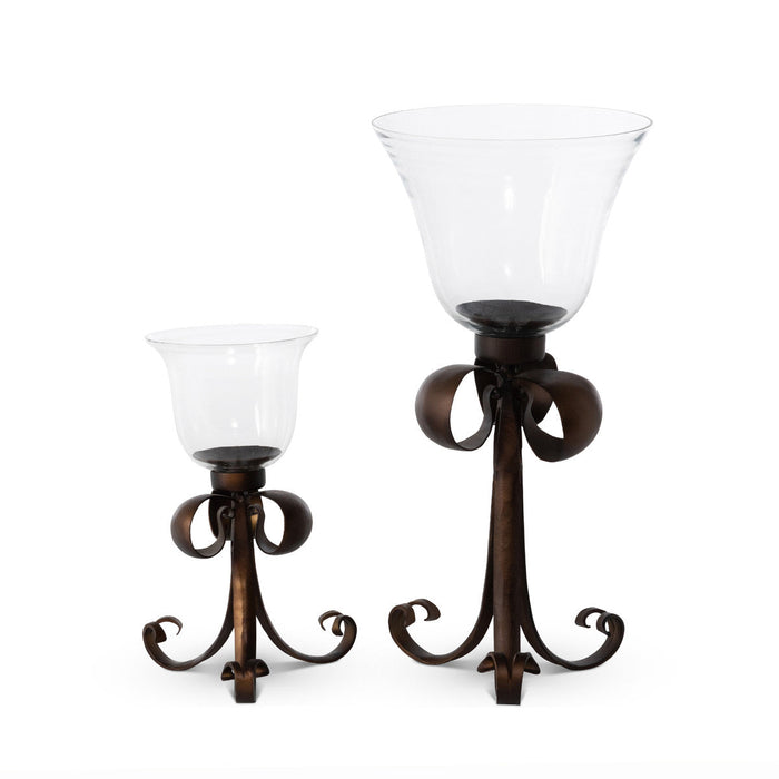 Park Hill Collection Country French Fleur De Lis Triple Bow Hurricane S/2 EAB20231 Park Hill Collection