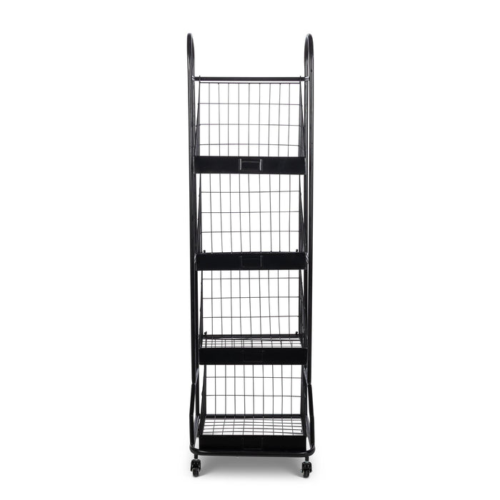 Park Hill Collection Grocer's Metal Bread Rack, Black