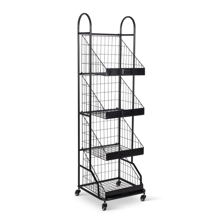 Park Hill Collection Grocer's Metal Bread Rack, Black (view 2)
