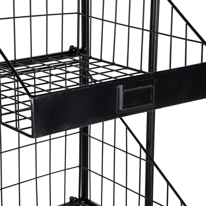 Park Hill Collection Grocer's Metal Bread Rack, Black (view 3)