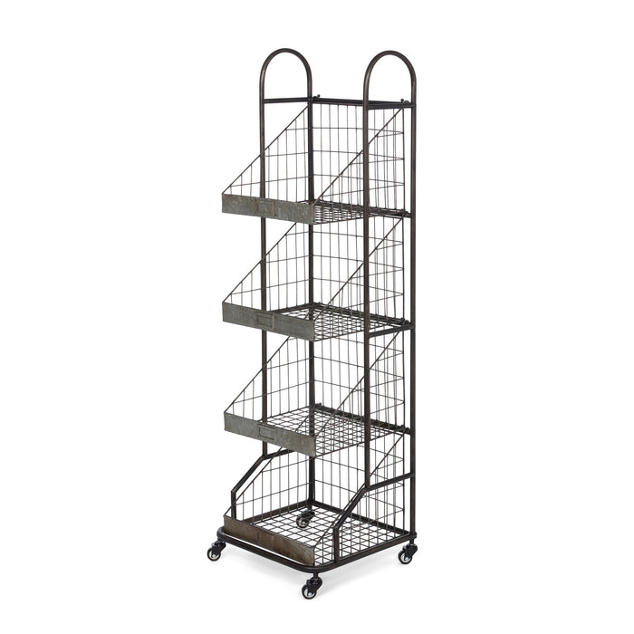 Park Hill Collection Grocer's Metal Bread Rack