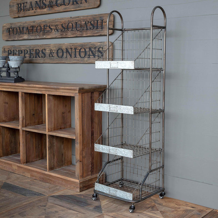 Park Hill Collection Grocer's Metal Bread Rack (view 4)