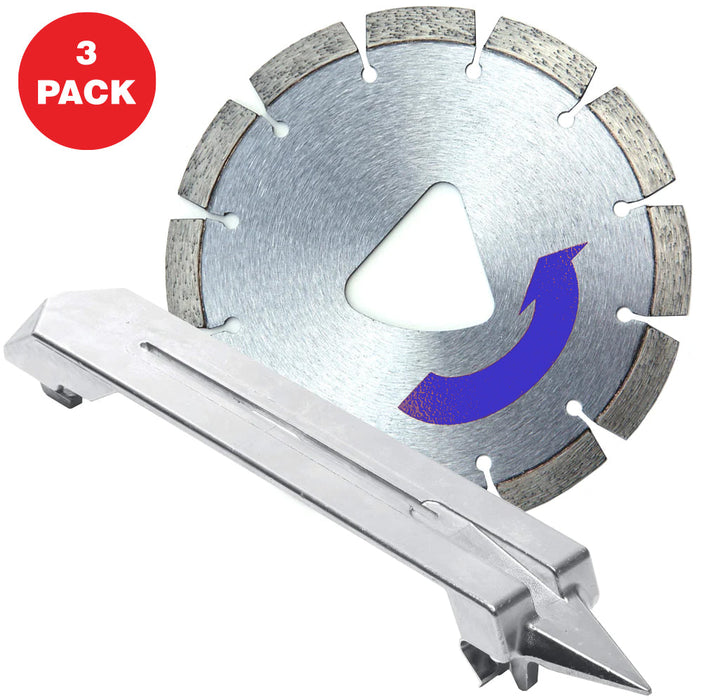 Tomahawk Power 6" XP Purple Series Diamond Premium Hard Concrete Saw Blade – 3 Pack - Main Product Image