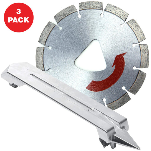 Tomahawk Power 6" XP Red Series Diamond Premium Hard Concrete Saw Blade – 3 Pack - Main Product Image