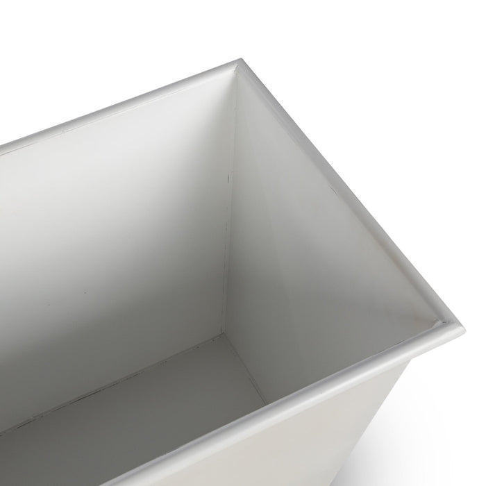 Park Hill Collection Grand Scroll Rectangular Planter – Antiqued White (view 5)