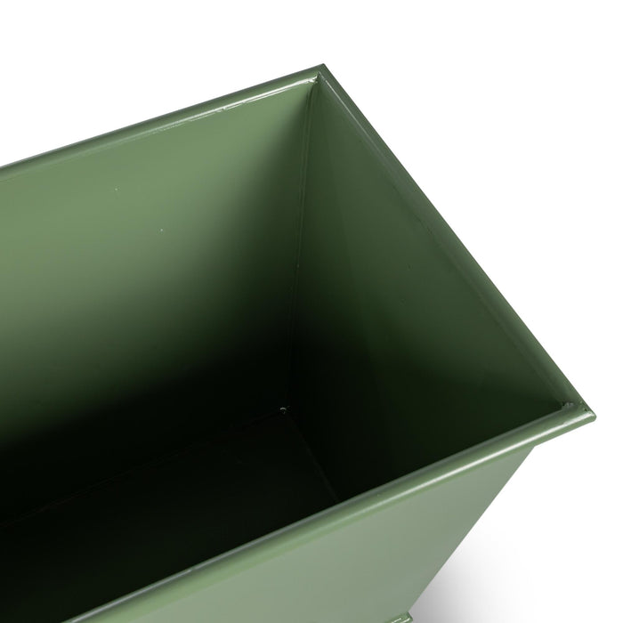 Park Hill Collection Grand Scroll Rectangular Planter – Soft Garden Green (view 12)