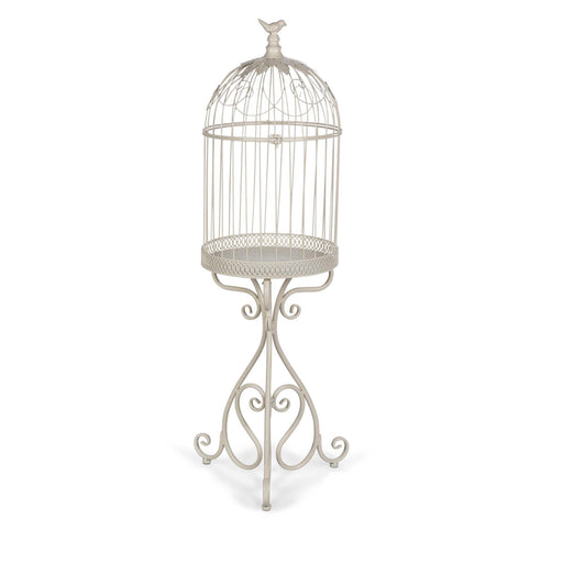Park Hill Collection Scrollwork Birdcage Planters, Set of 2 – Soft White