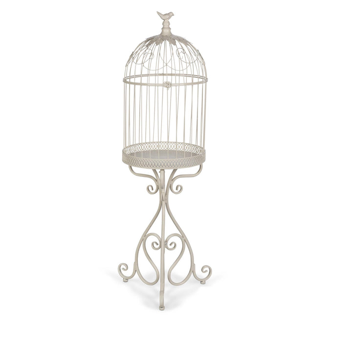 Park Hill Collection Scrollwork Birdcage Planters, Set of 2 – Soft White