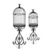 Park Hill Collection Scrollwork Birdcage Planters, Set of 2 – Black