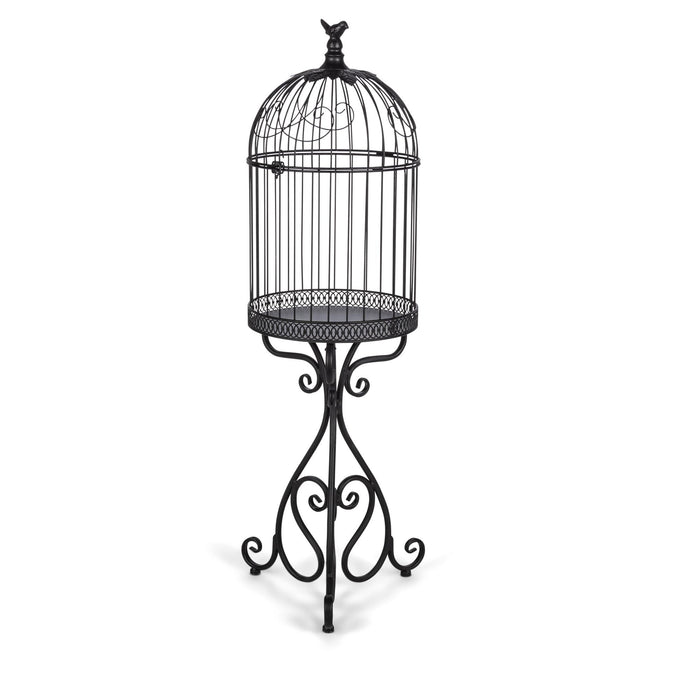 Park Hill Collection Scrollwork Birdcage Planters, Set of 2 – Black (view 11)