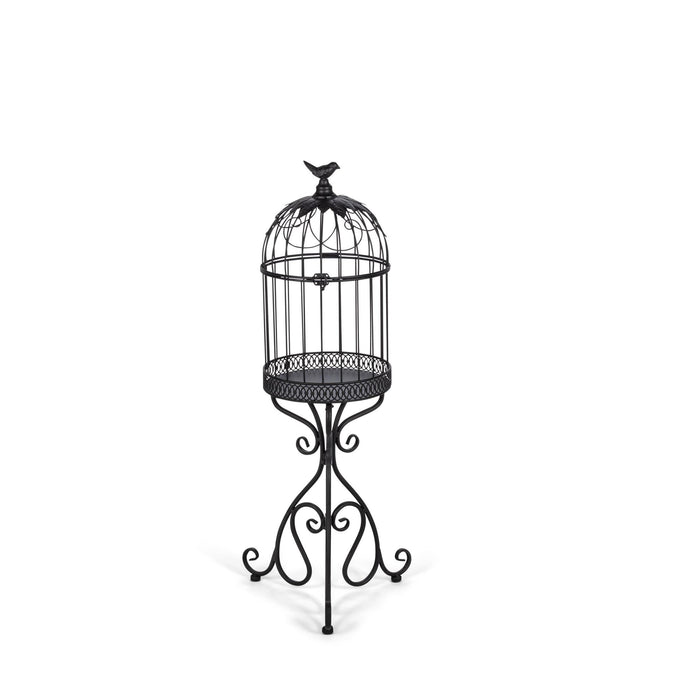 Park Hill Collection Scrollwork Birdcage Planters, Set of 2 – Black (view 12)