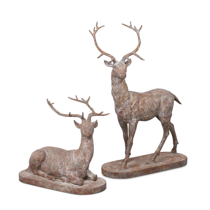 Cast Iron Estate Stags, Set of 2 EAG80265B - angle view