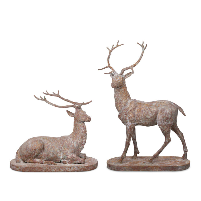 Cast Iron Estate Stags, Set of 2 EAG80265B - side view
