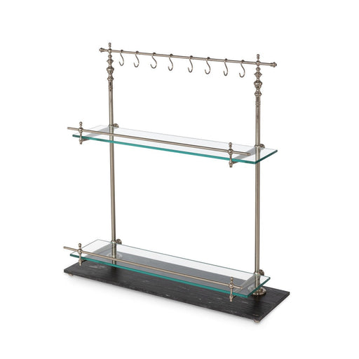 Park Hill Collection Park Hill Pantry & Cafe Black Marble and Iron Bistro Rack EAW20187 Park Hill Collection