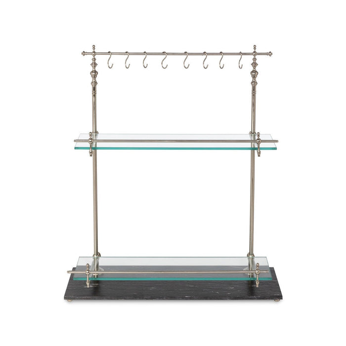 Park Hill Collection Park Hill Pantry & Cafe Black Marble and Iron Bistro Rack EAW20187 Park Hill Collection