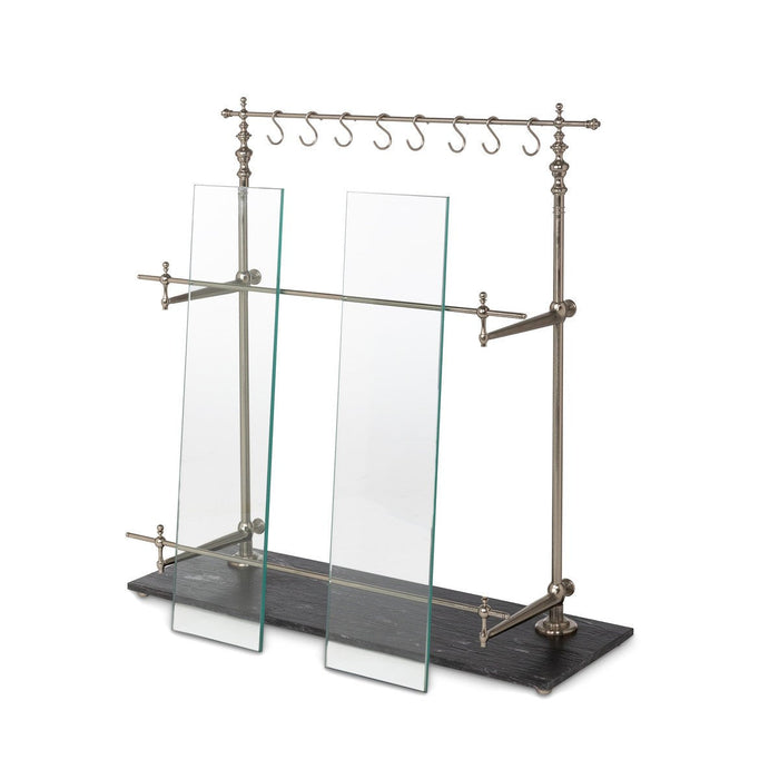 Park Hill Collection Park Hill Pantry & Cafe Black Marble and Iron Bistro Rack EAW20187 Park Hill Collection