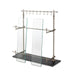 Park Hill Collection Park Hill Pantry & Cafe Black Marble and Iron Bistro Rack EAW20187 Park Hill Collection